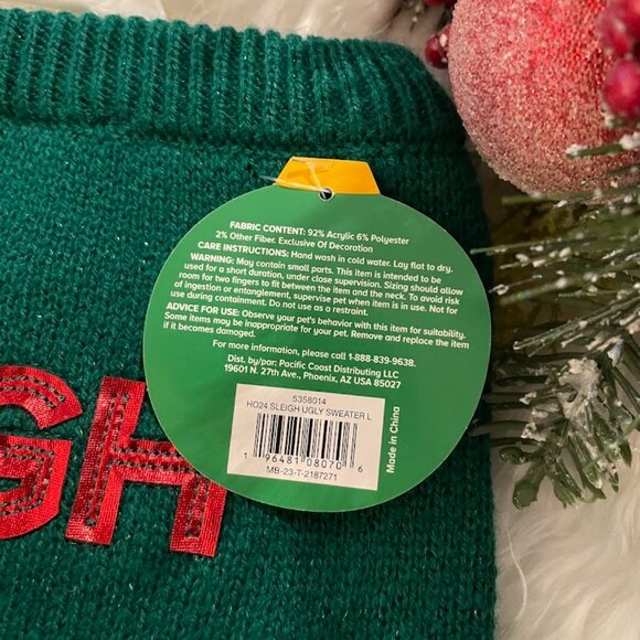 Sleigh All Day Christmas Sweater for Dogs!  NWT Size Large - Picture 4 of 9